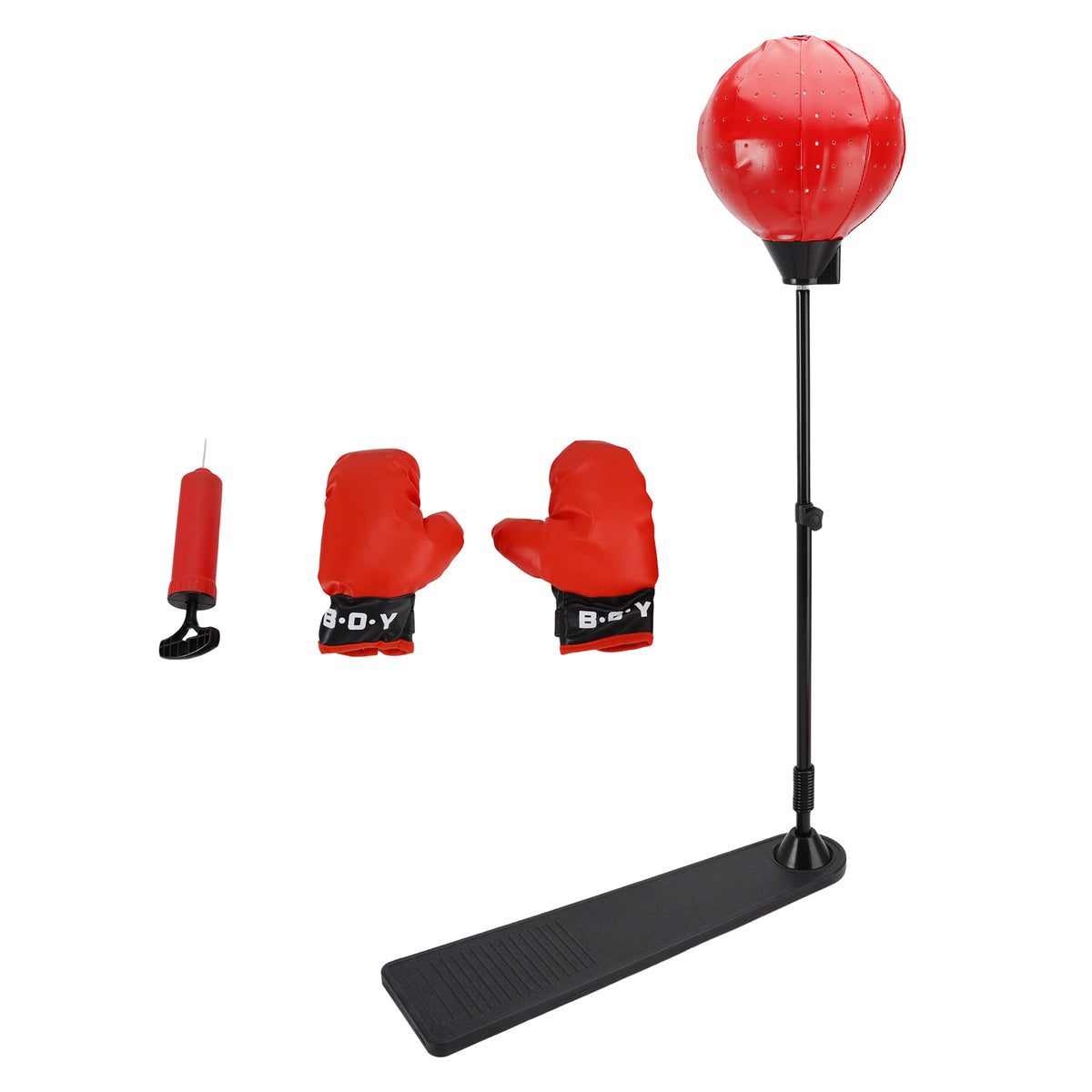 Kid Adjustable Punching Ball Bag Boxing With Light Set 82cm-123cm With Gloves