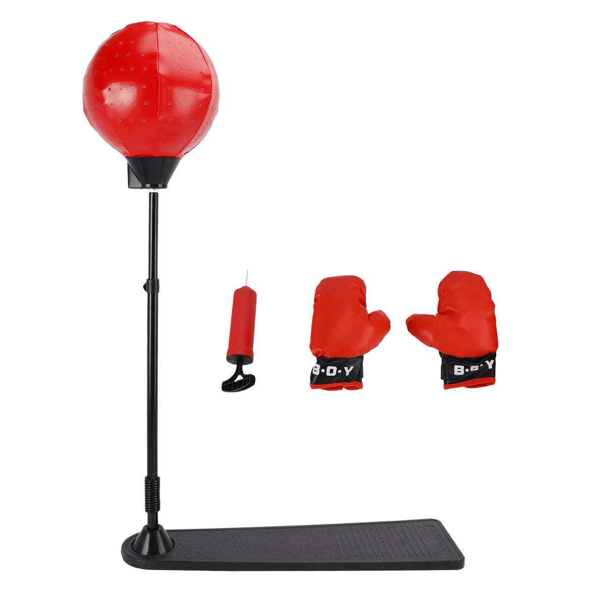 Kid Adjustable Punching Ball Bag Boxing With Light Set 82cm-123cm With Gloves