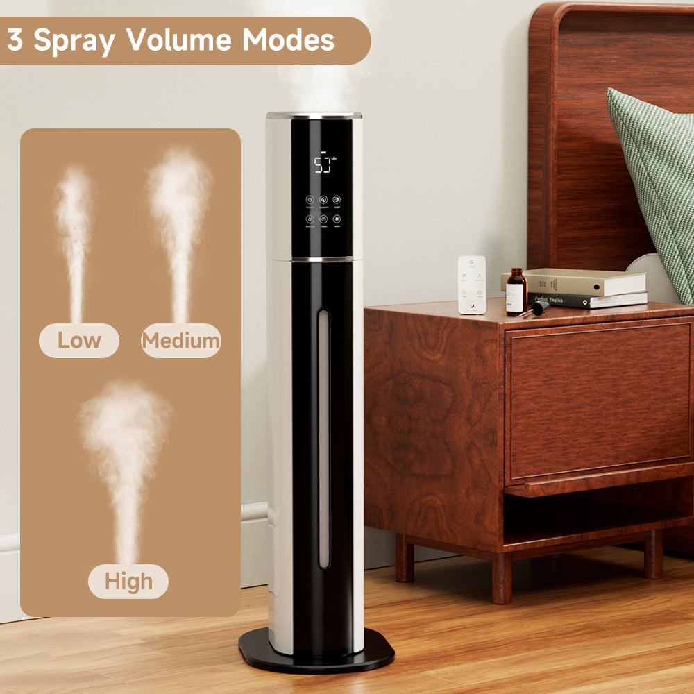 2.4gal/9L Bedroom Silent Humidifier Suitable for Large Room, 3-Speed Ultrasonic Cool Mist Humidifier, Purification and filtration function, Built-in UV lamp ，Suitable for Indoor Pet Friendly, Babies Friendly Plant Friendly