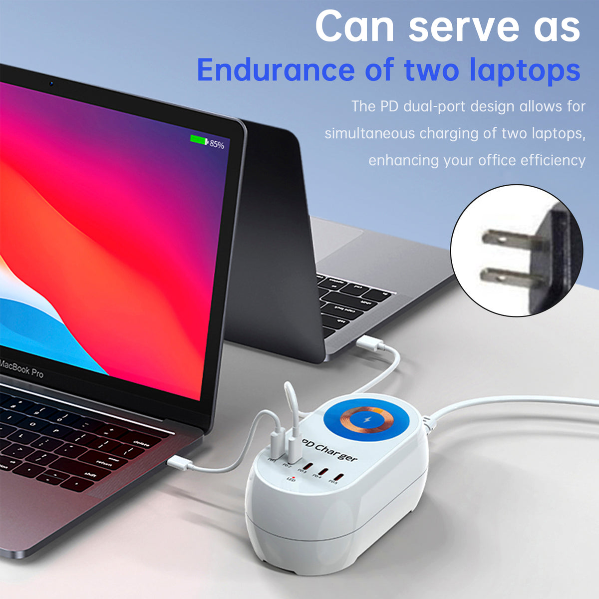 140W PD Multi-Port Charger Magnetic Wireless Fast Charging PD100W Laptop Charger