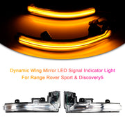 2011-2013 Land Rover Range Rover Evoque (L538) 2Pcs Dynamic Wing Mirror LED Signal Indicator Light LR027946 LR027945 Generic