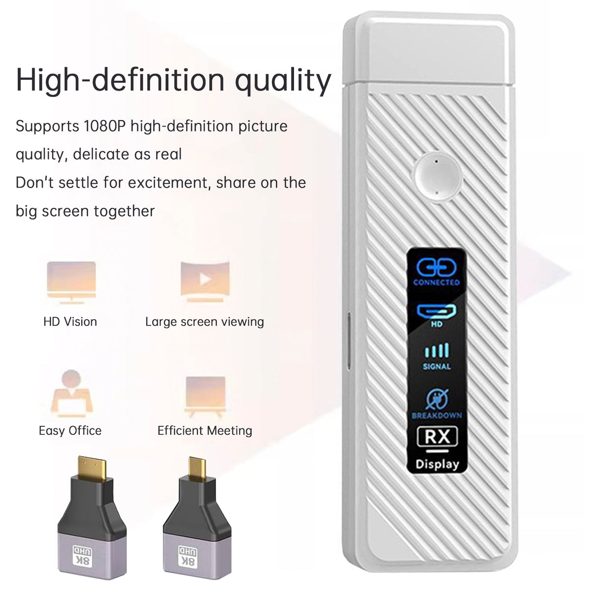 HDMI Wireless Screen Projector 1080P 50M Video Transmitter Receiver Micro Mini