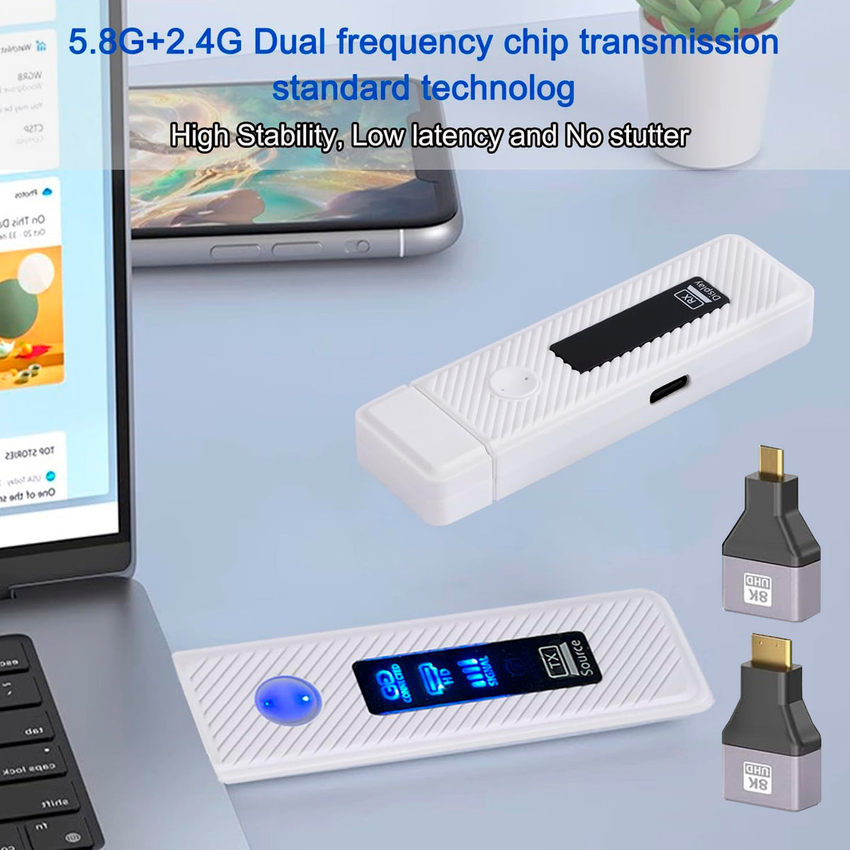 HDMI Wireless Screen Projector 1080P 50M Video Transmitter Receiver Micro Mini
