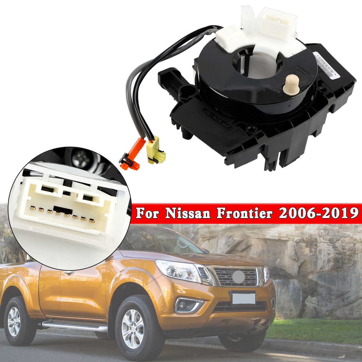 2006-2019 Nissan Frontier Clock Spring+2 Wires Small Open Center 25560-ZL44A 25560-9BH3A Generic
