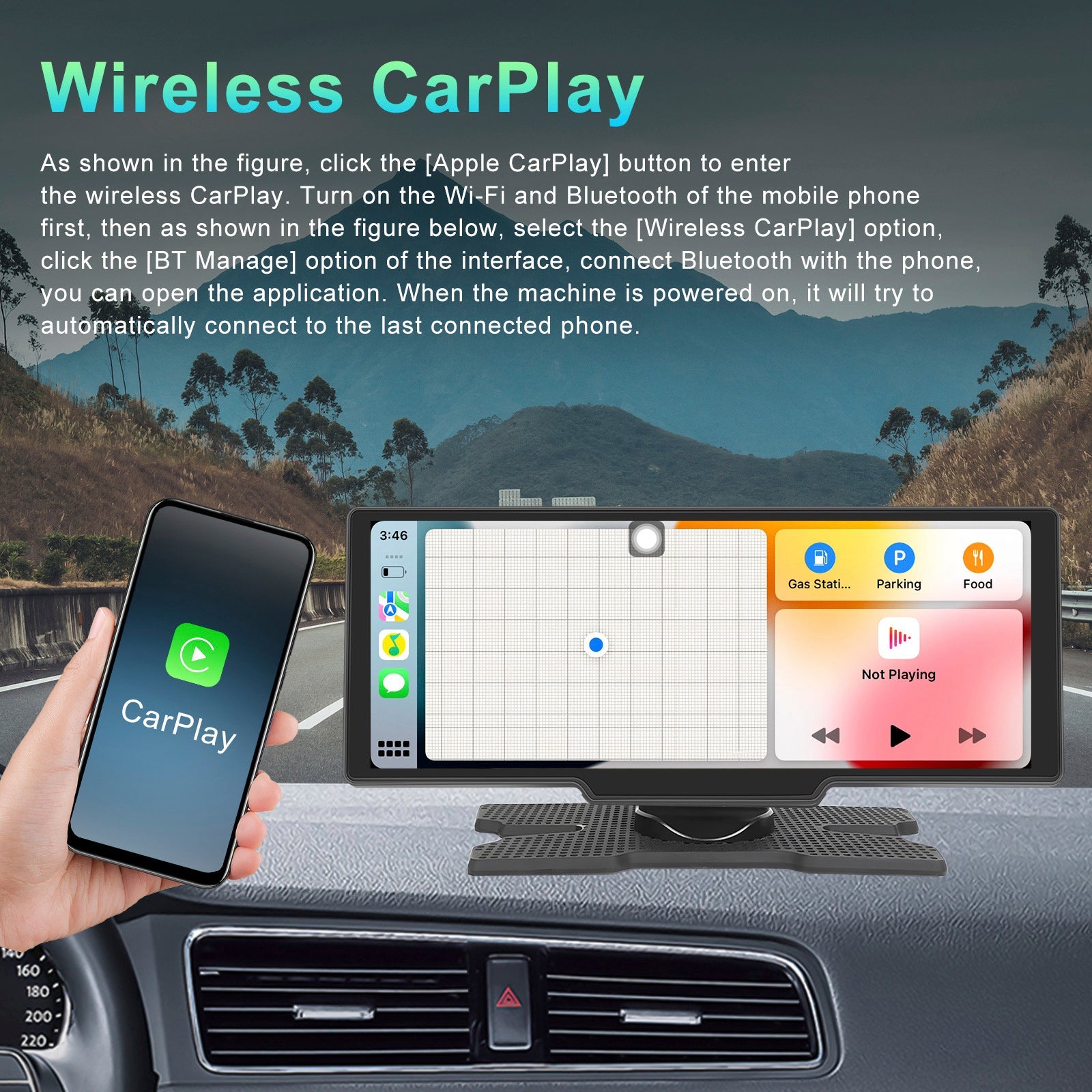 10.77 HD Display Car Navigation System CarPlay all-in-one Machine 12 LED Camera