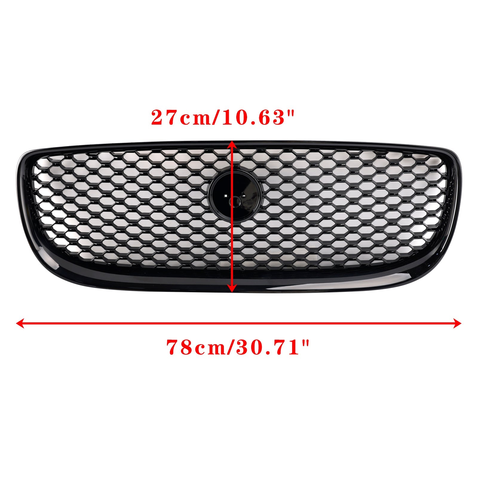 2015-2018 Jaguar XE Pre-Facelift Gloss Black Honeycomb Front Bumper Grille Grill