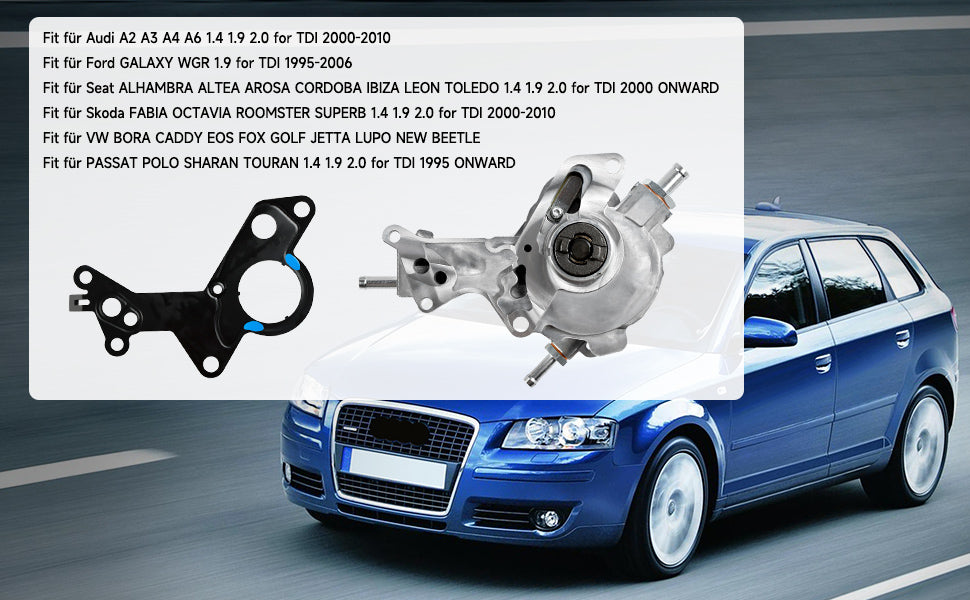 Vacuum Pump For Audi A2 A3 A4 A6 2000-2010 1.4 TDI/1.9 TDI/2.0 TDI 038145209