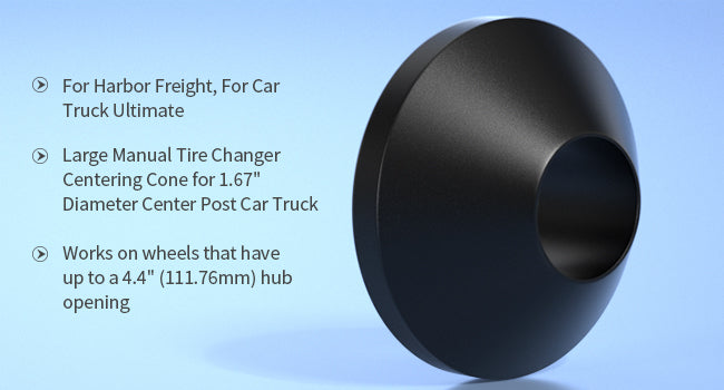 Large Manual Tire Changer Centering Cone for 1.67" Diameter Center Post Car