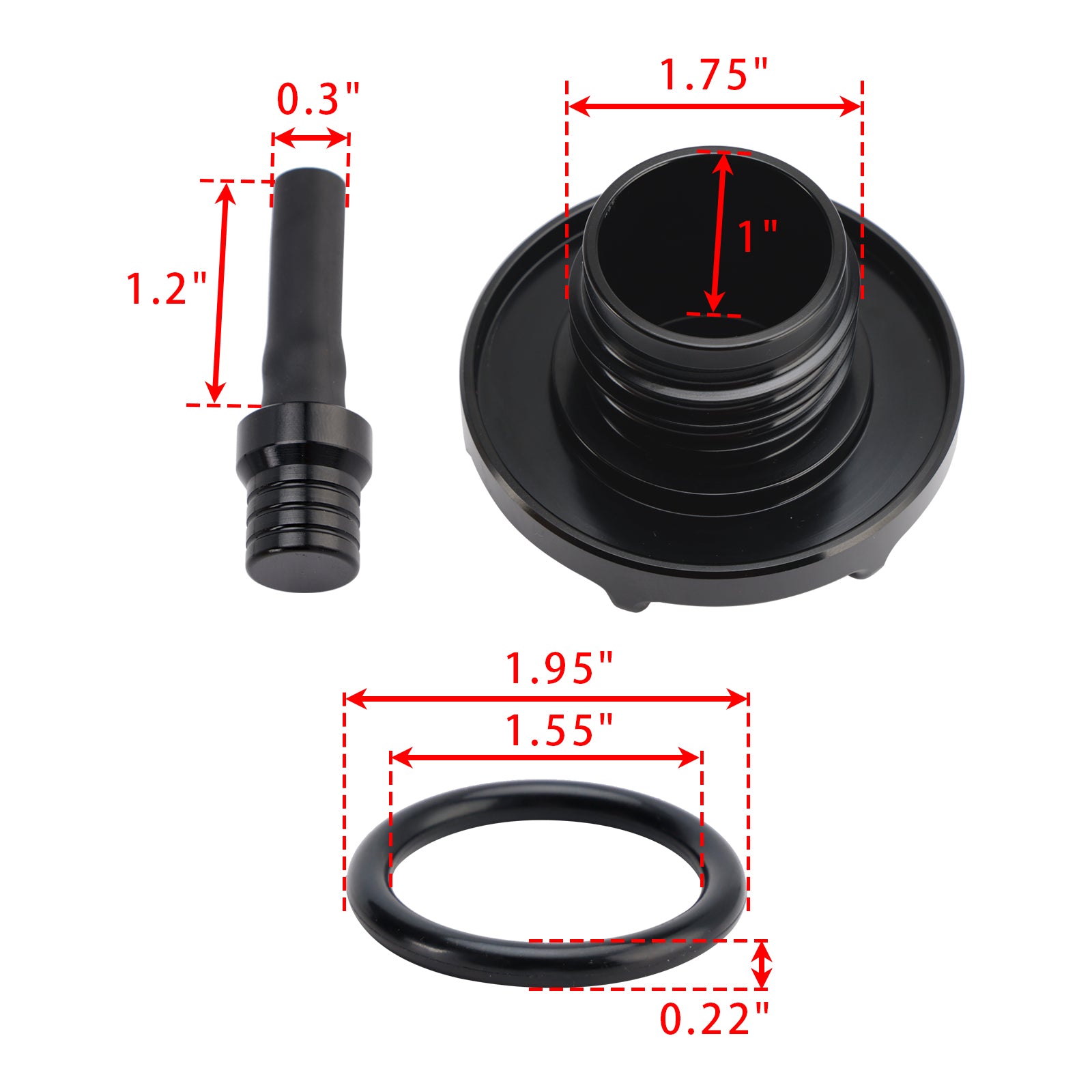 Aluminum Fuel Petrol Gas Cap with Vent Hose For Softail Low Rider S ST Touring
