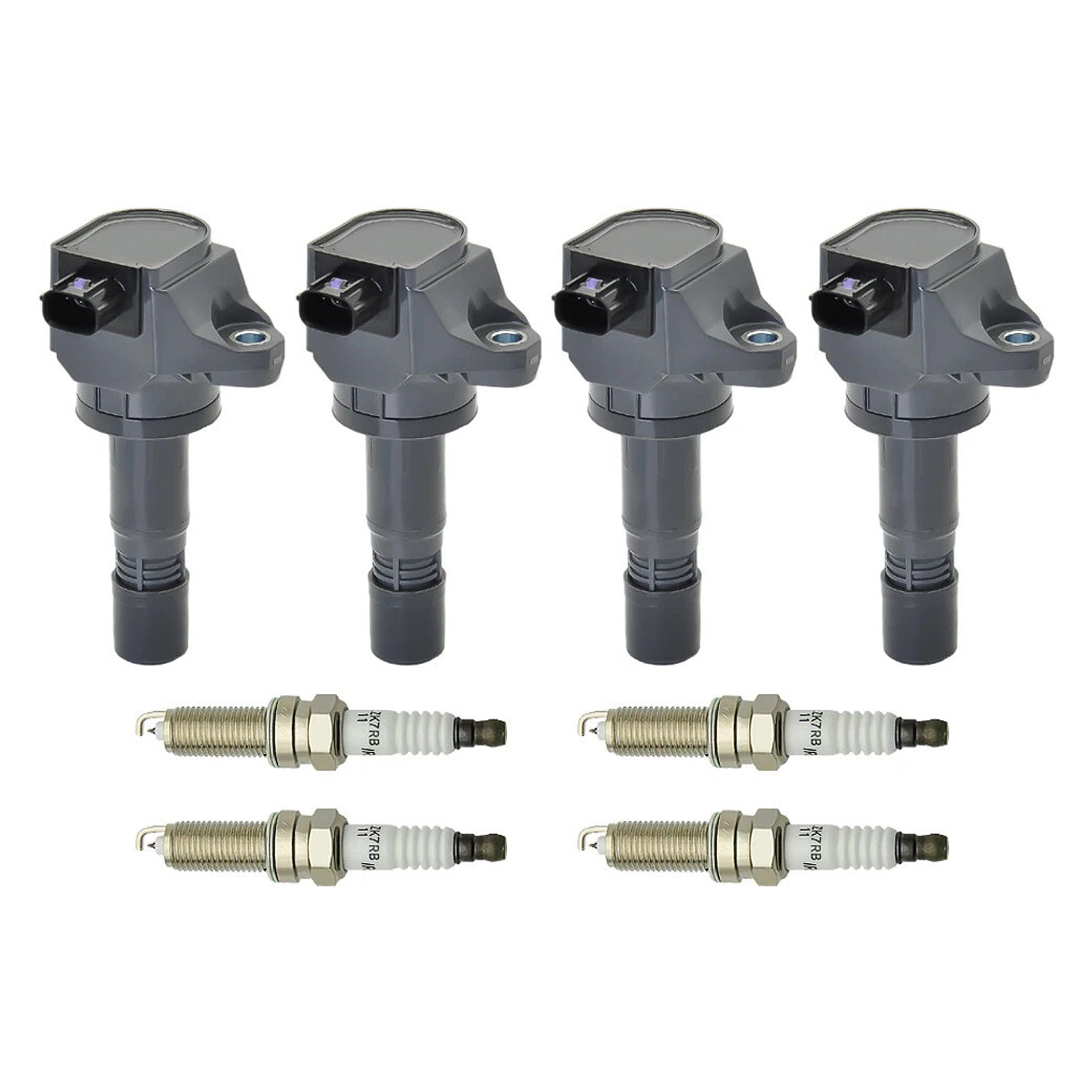 4x Ignition Coil+4x Spark Plug UF672 For Acura ILX 2.0L Honda Civic HR-V 1.8L