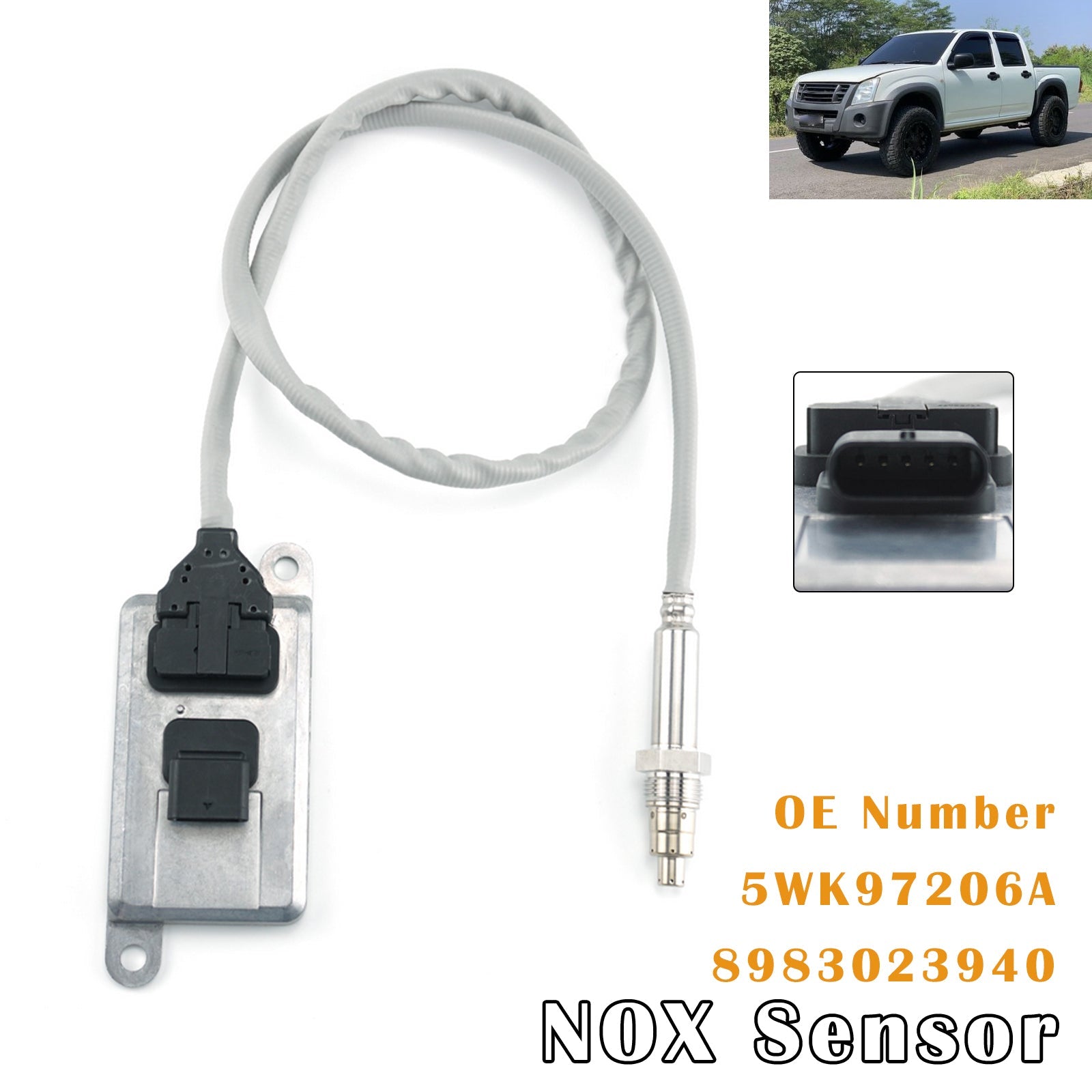 Nitrogen Oxygen NOX Sensor 5WK97206A 8983023940 For Isuzu 24V 4HK1 6HK1 4JJ1 6WG1