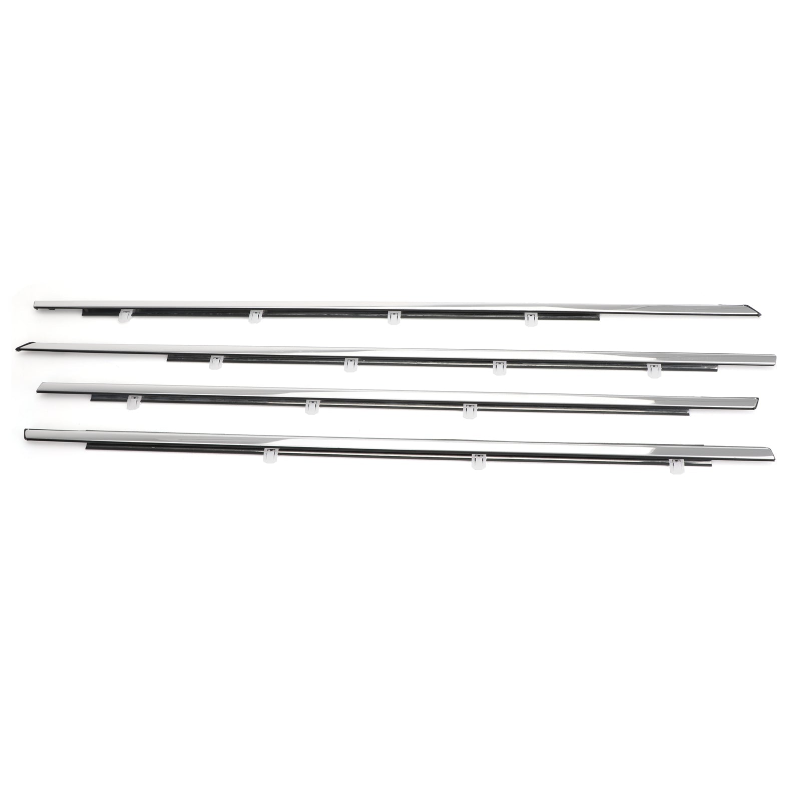 2008-2012 Honda Accord 4pcs Chrome Weatherstrip Window Moulding Trim Seal Belt