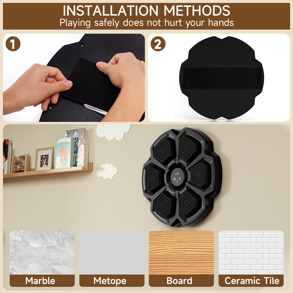 Bluetooth Smart Boxing Machine for Adults & Kids – Wall-Mounted Reflex Training