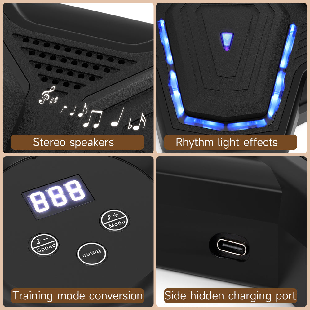 Colorful LED Music Punching Machine with Gloves – Bluetooth Boxing Trainer