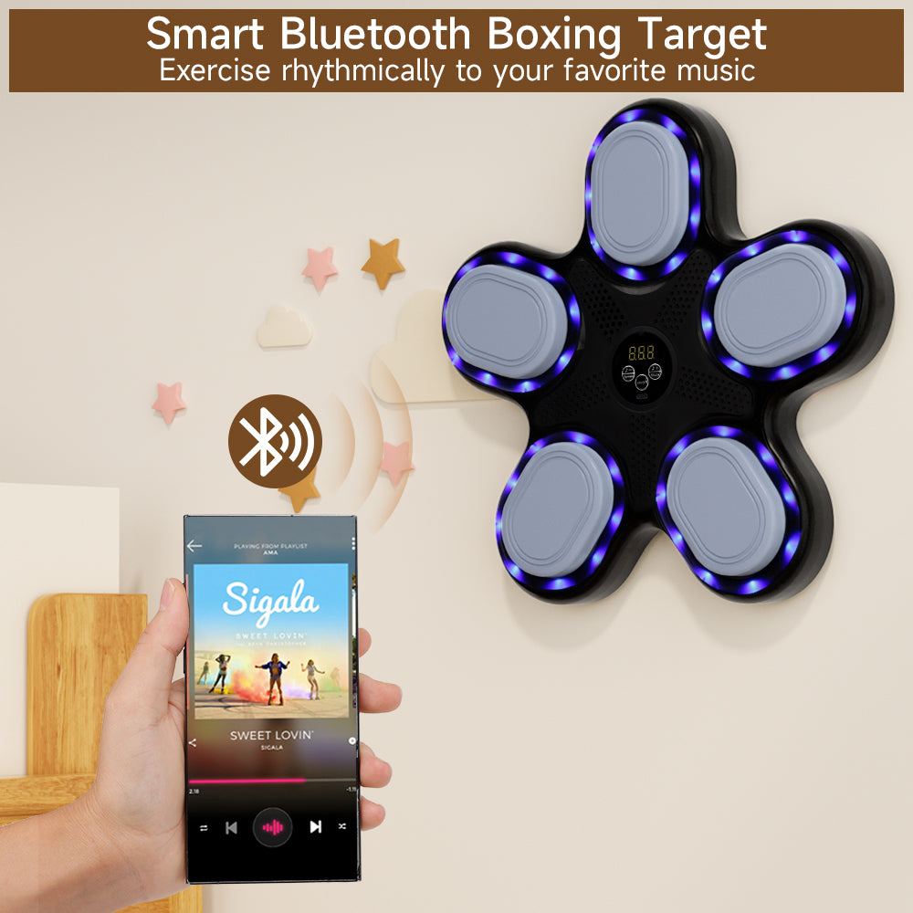 Music Boxing Machine with Boxing Gloves – Wall-Mounted Smart Boxing Trainer