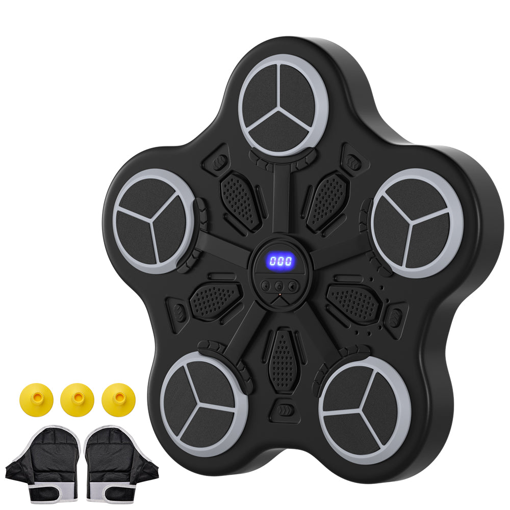 Music Boxing Machine for Kids – Wall-Mounted Bluetooth Smart Boxing Trainer with Workout Gloves