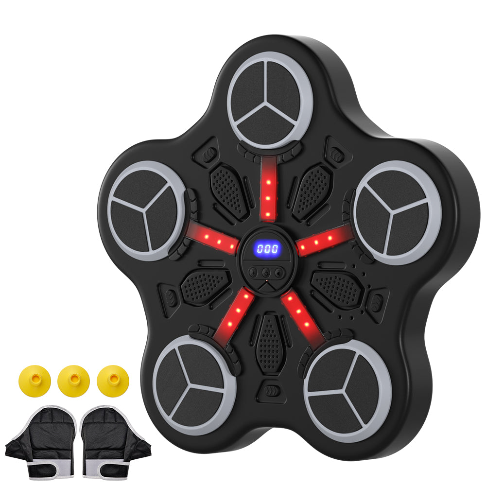 Music Boxing Machine for Kids – Wall-Mounted Bluetooth Smart Boxing Trainer with Workout Gloves