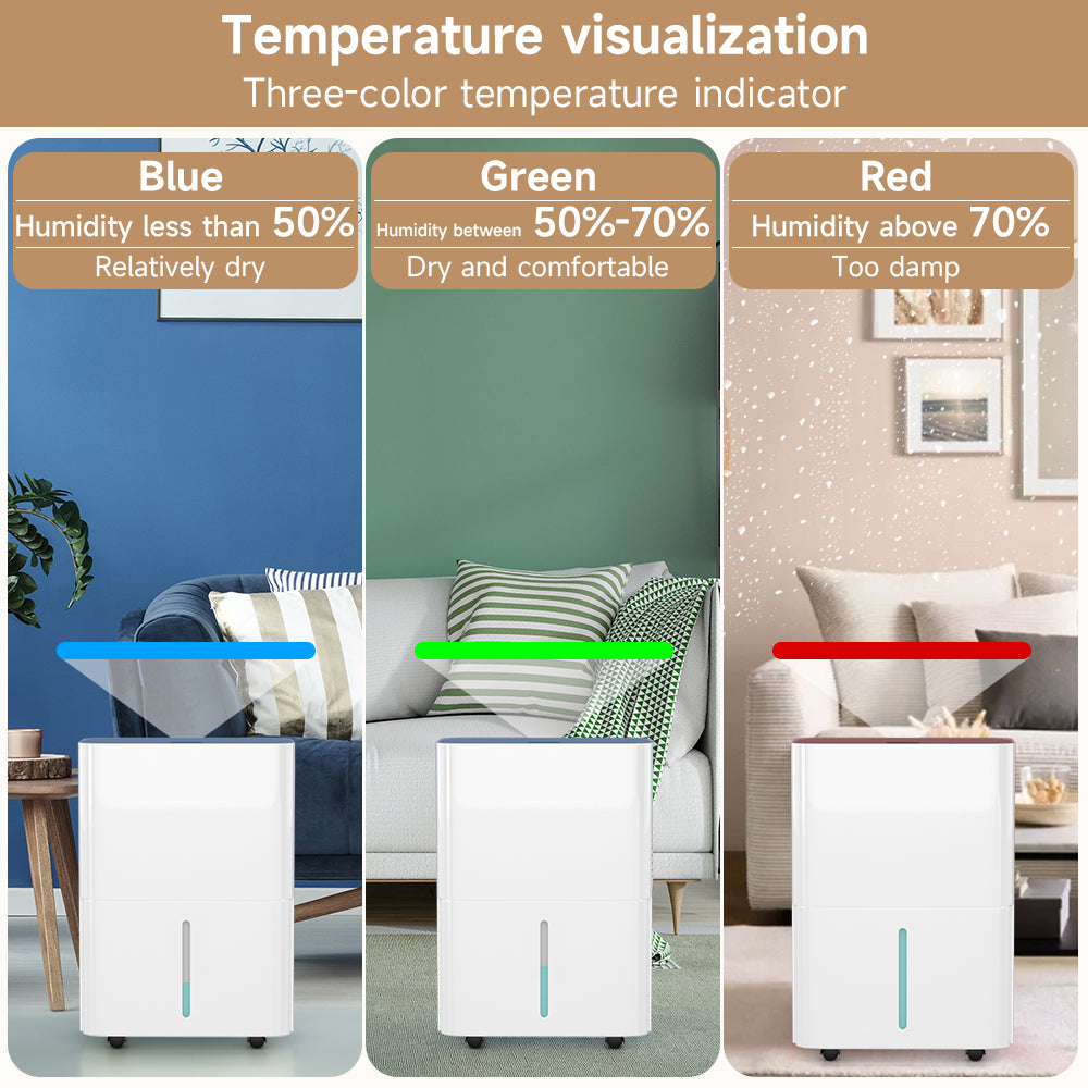 2500 Sq. ft Dehumidifier for Basement and Large Room, 26 Pints Dehumidifiers for Home with Drain Hose, Intelligent Humidity Control, 3 Modes, 24H Timer, Ideal for RV, Bathroom, Bedroom