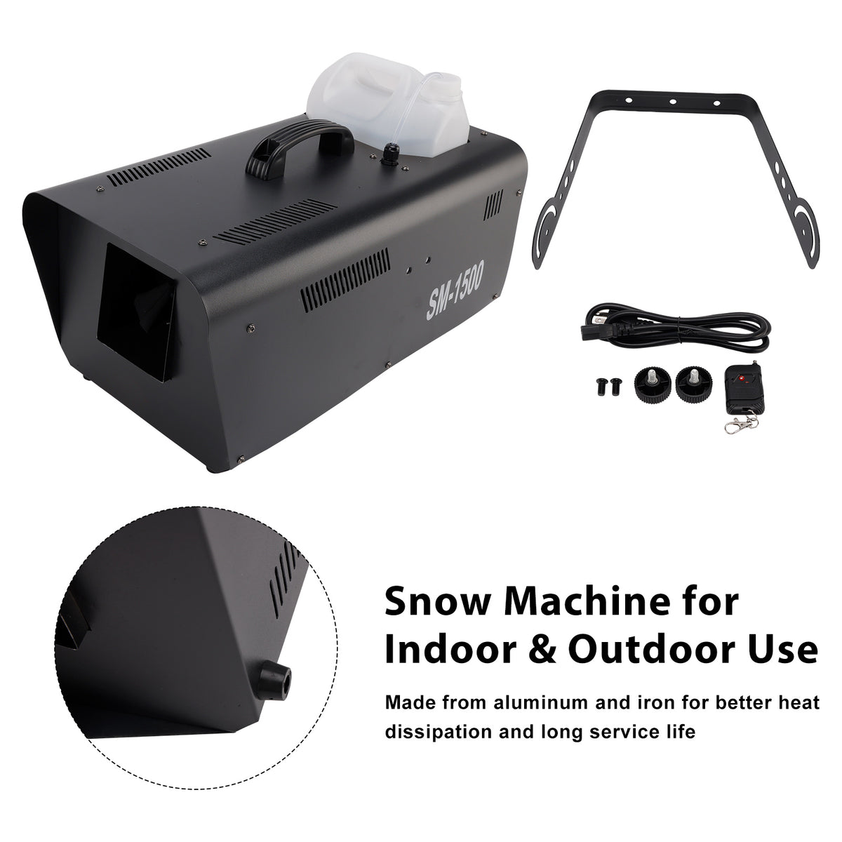 1500W Snow Machine with Wired Remote – Snowflake Maker for Christmas