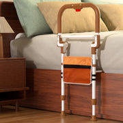 Foldable Bed Assist Rail with Adjustable Height Non-Slip Handle & Storage Pouch  Fits King Queen Full Twin Beds  Supports 350 LBS Bed Rails for Elderly Adults Safety