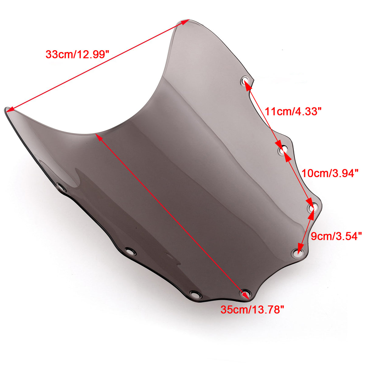 ABS Moto Windshield Windscreen For Kawasaki EX500 Ninja 500R 1987-2009 Smoke