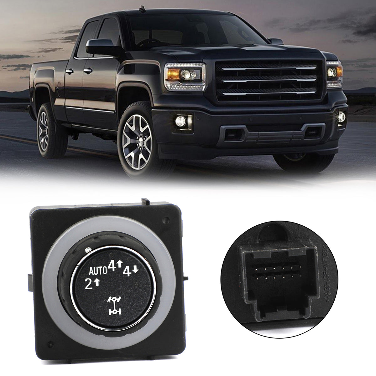 Transfer Case Selector Switch Knob Fits For Chevrolet Silverado Sierra 08-14 4WD