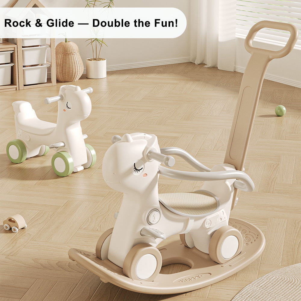 4-in-1 Baby Rocking Horse for Toddlers 1-3 Years – Ride-On Toy with Detachable Balance Board