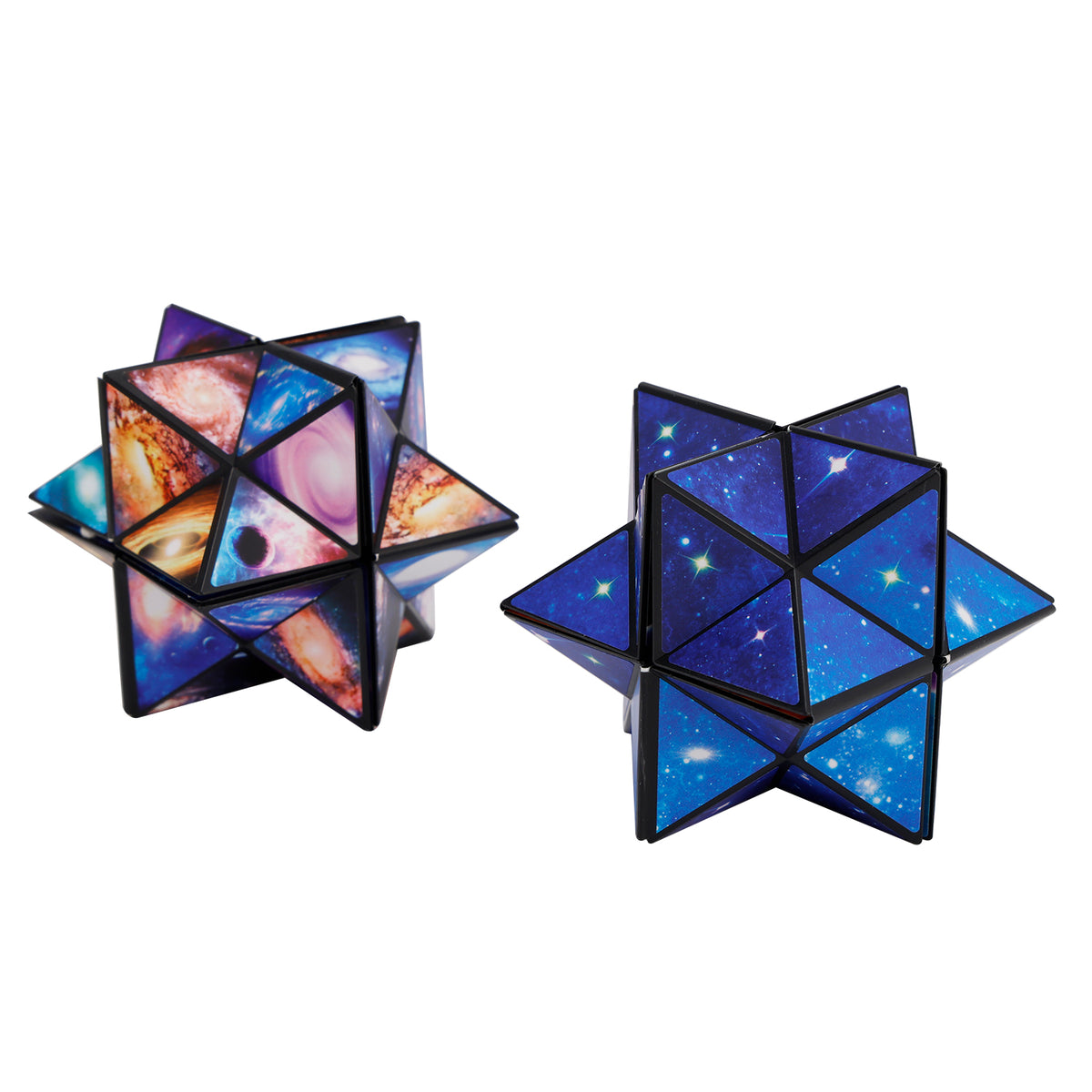 2 In 1 Earth Style Star Cube Magic Cube Set For Kid And Adult Toy Ages 8-12