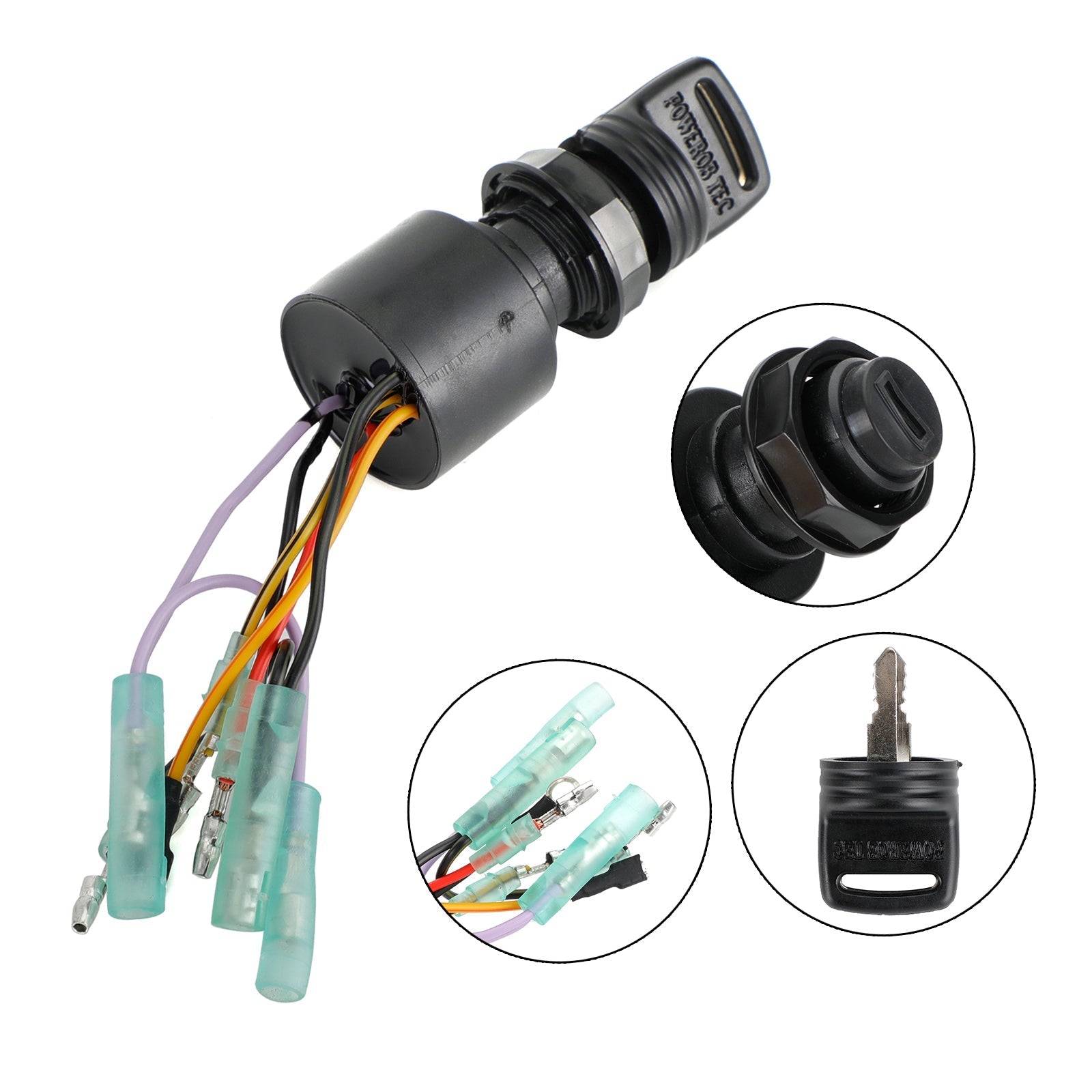 Boat Ignition Key Switch 87-17009A5 Fit for Mercury Outboard by Year Mercury Outboard 2004 15HP 1015312CL Remote Control