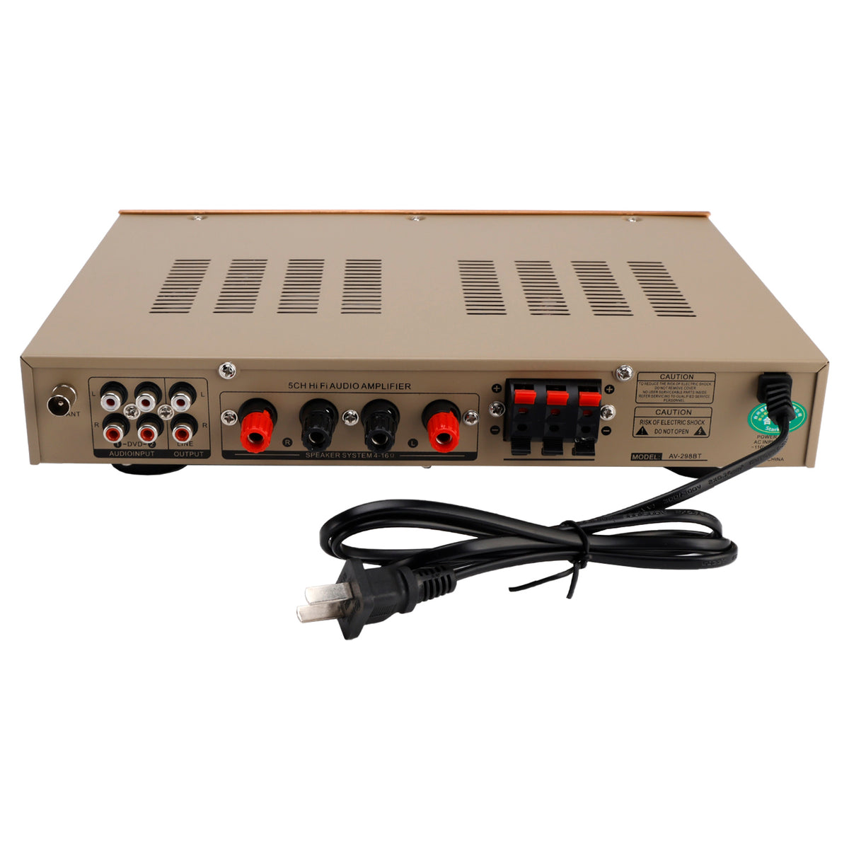 2000W 5CH Power Amplifier Amplificador HiFi Stereo AV Surround Amplifier SD FM