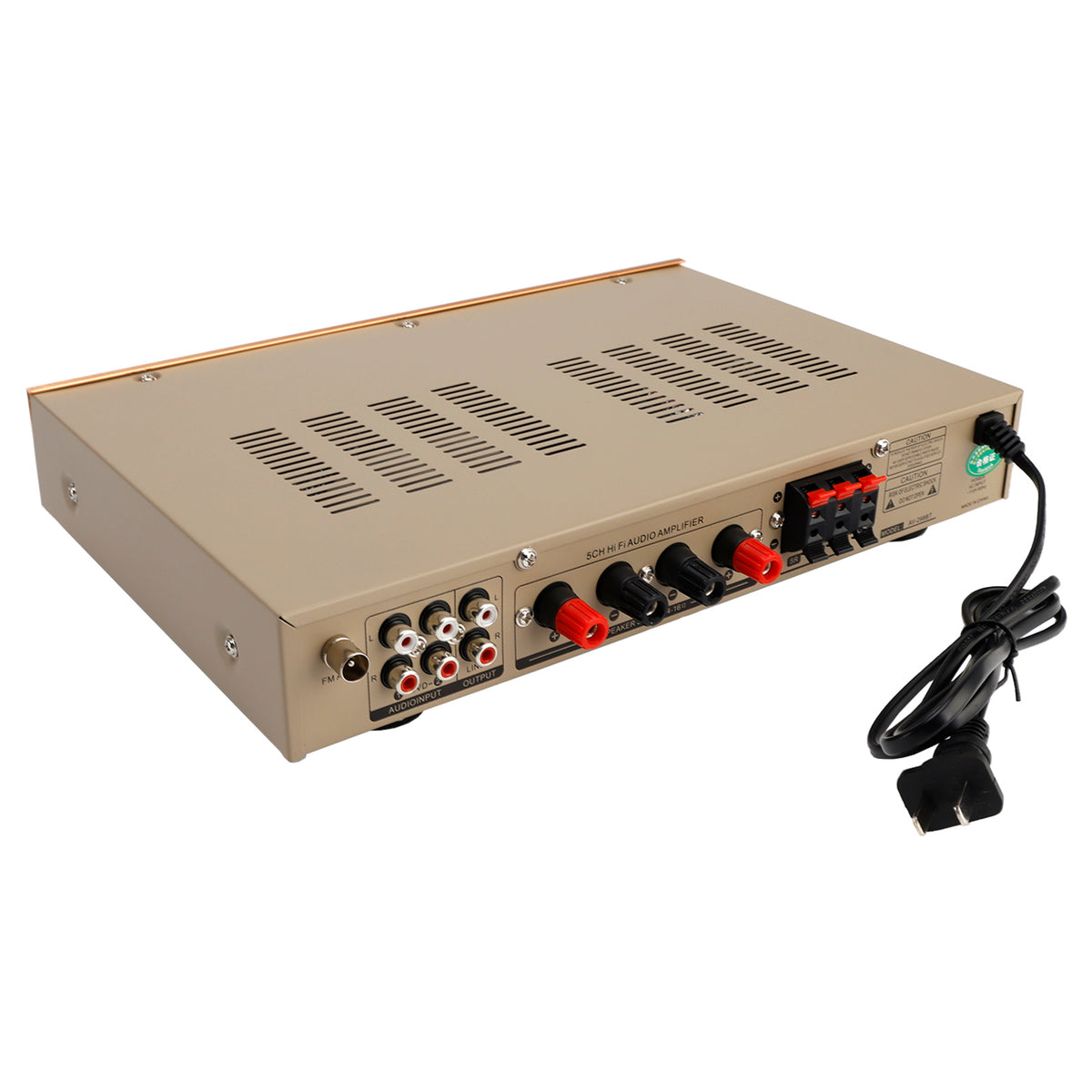 2000W 5CH Power Amplifier Amplificador HiFi Stereo AV Surround Amplifier SD FM