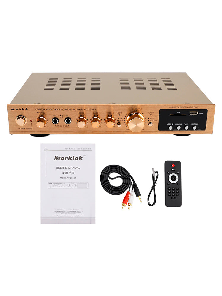 2000W 5CH Power Amplifier Amplificador HiFi Stereo AV Surround Amplifier SD FM