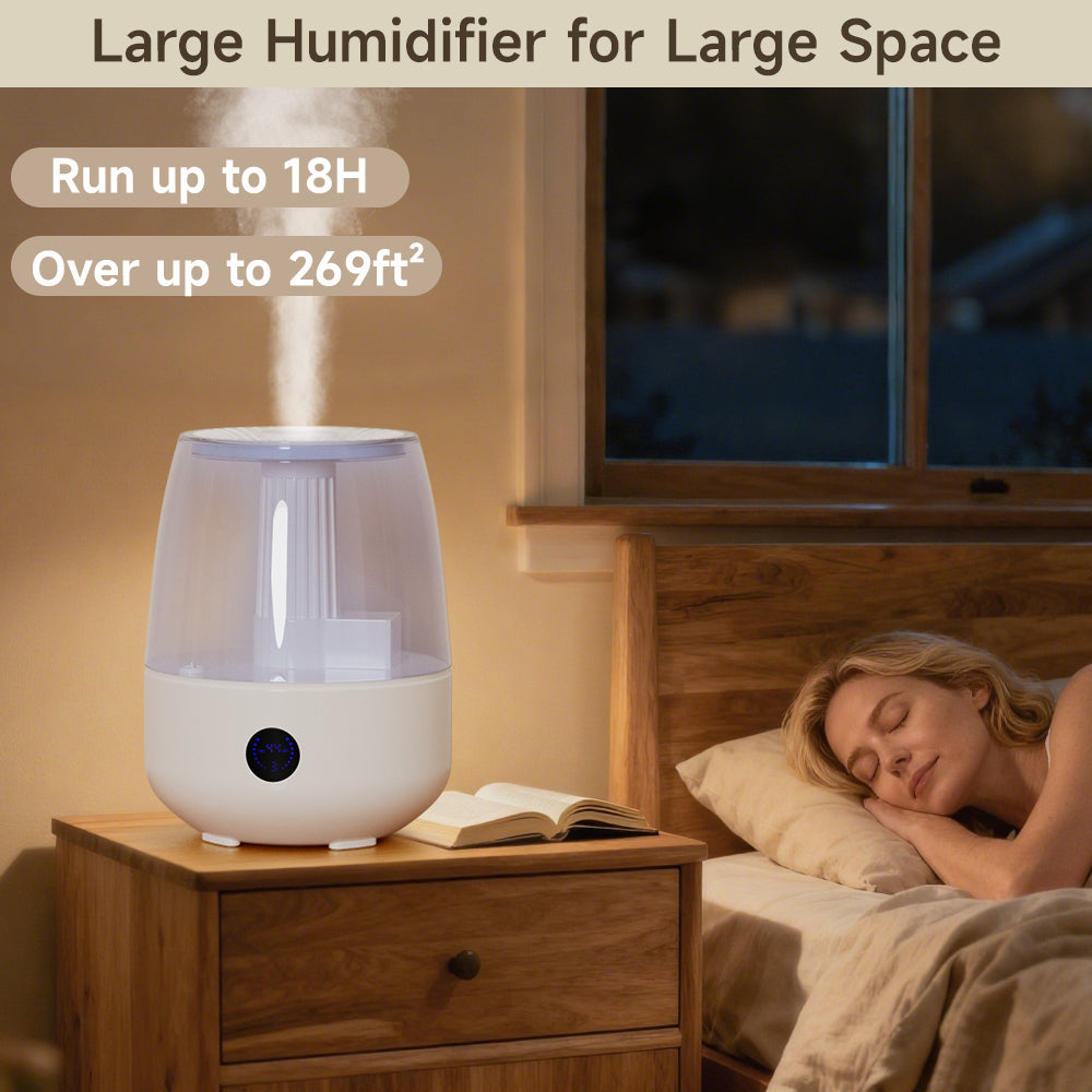 Humidifiers for Bedroom Large Room Home (6.8L) Cool Mist Top Fill Essential Oil Diffuser for Baby & Plants&Pet  Large capacity With remote control