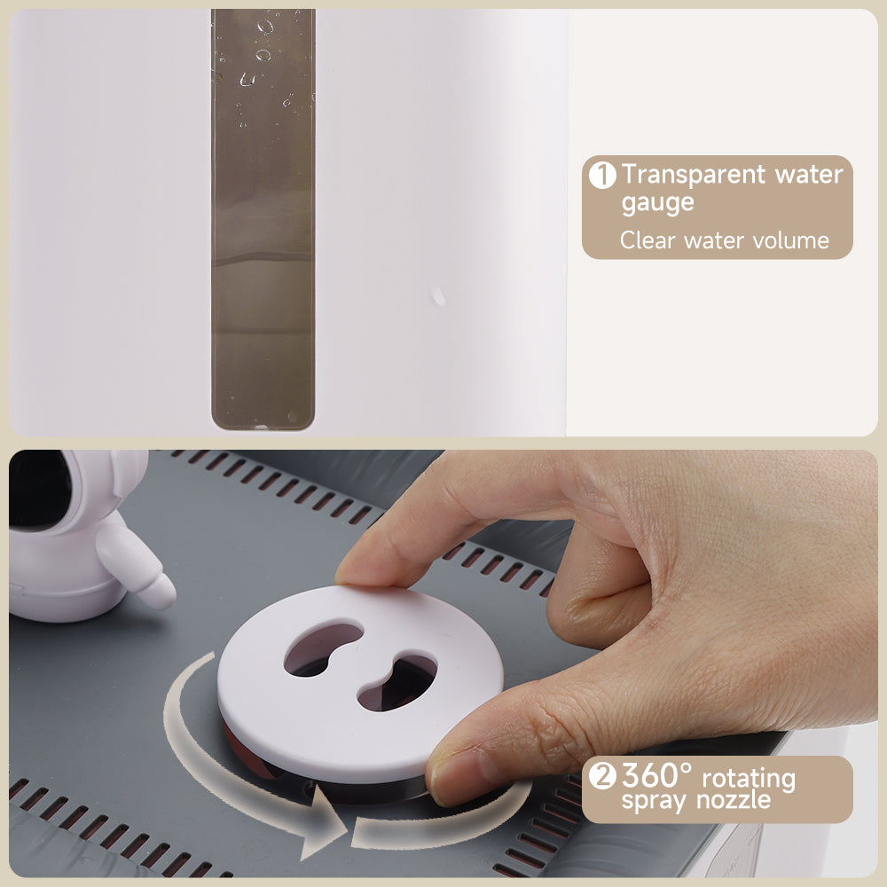 9.8L Large Capacity Humidifier 800ml/h Nano Four-Spray 50H Runtime 34dB Ultra-Quiet Top-Fill Smart Display with Timer & Auto Shut-Off