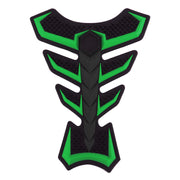 3D Rubber Universal Motorcycle Fuel Gas Tank Pad Protector Decal Sticker Green