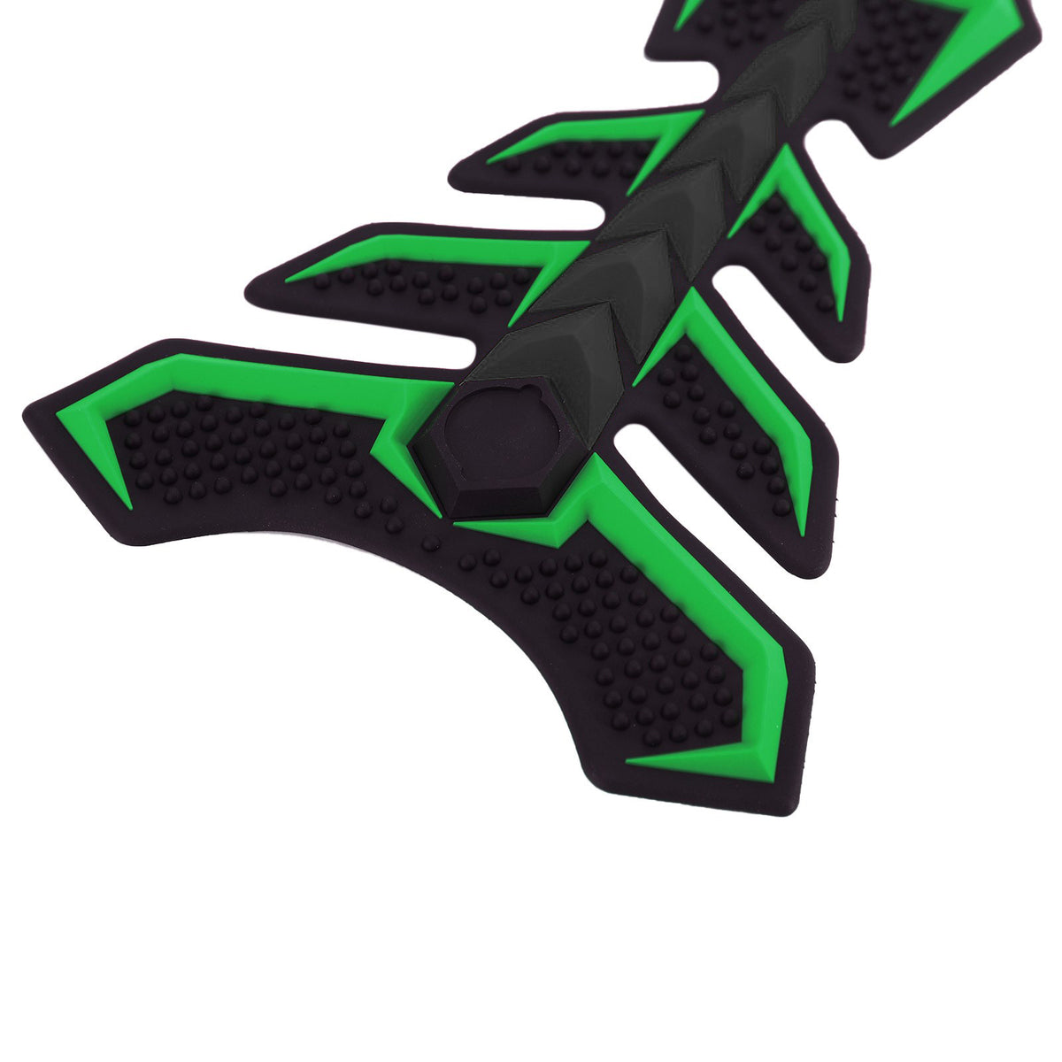 3D Rubber Universal Motorcycle Fuel Gas Tank Pad Protector Decal Sticker Green