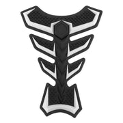 3D Rubber Universal Motorcycle Fuel Gas Tank Pad Protector Decal Sticker White