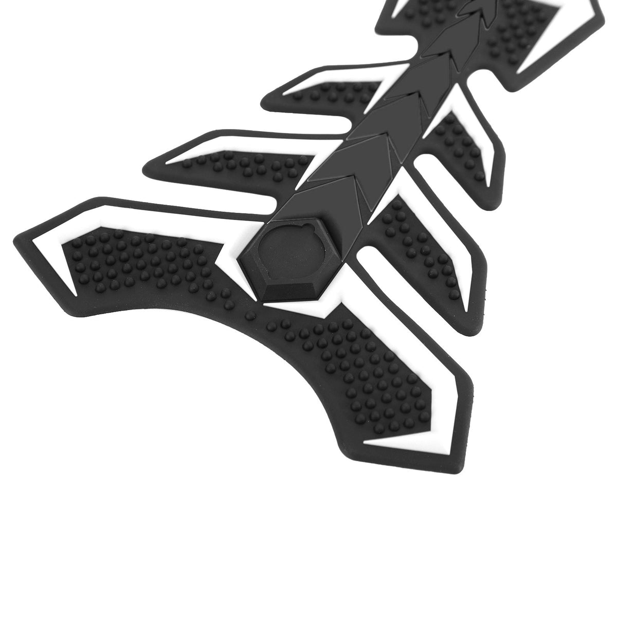3D Rubber Universal Motorcycle Fuel Gas Tank Pad Protector Decal Sticker White