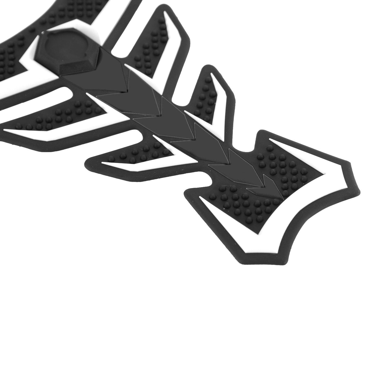 3D Rubber Universal Motorcycle Fuel Gas Tank Pad Protector Decal Sticker White