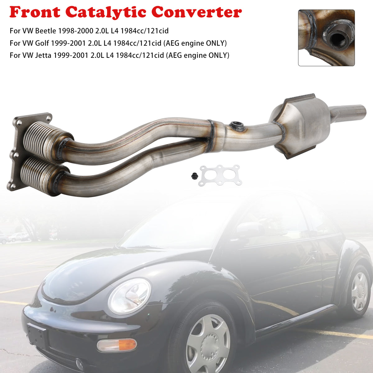 Catalytic Converter for 1999-2000 Volkswagen Beetle/99-01 Jetta/Golf 2.0L
