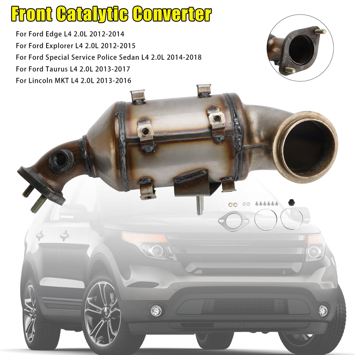 Front Catalytic Converter for Ford Edge 2.0L Turbo 2012-2014 OBD II