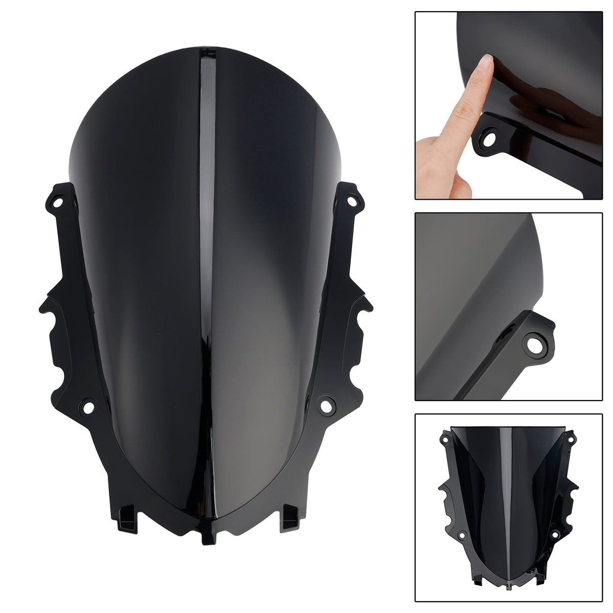 Windshield WindScreen fit for YAMAHA YZF-R3 YZF-R25 2019-2025 Black