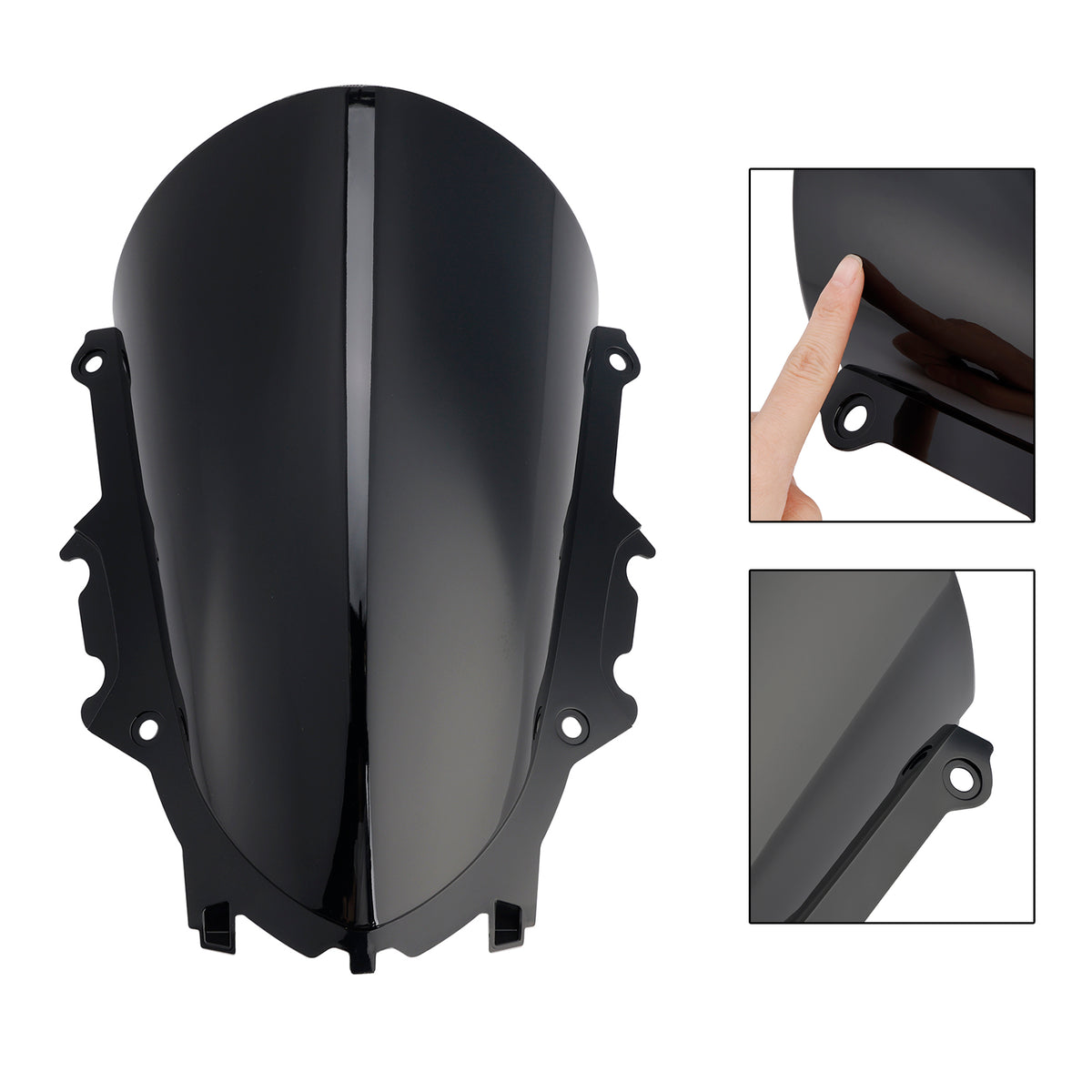 Windshield WindScreen fit for YAMAHA YZF-R3 YZF-R25 2019-2025 Black