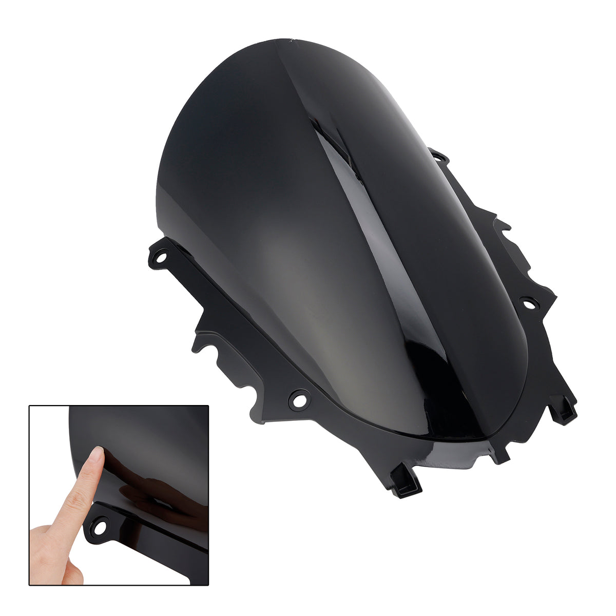 Windshield WindScreen fit for YAMAHA YZF-R3 YZF-R25 2019-2025 Black