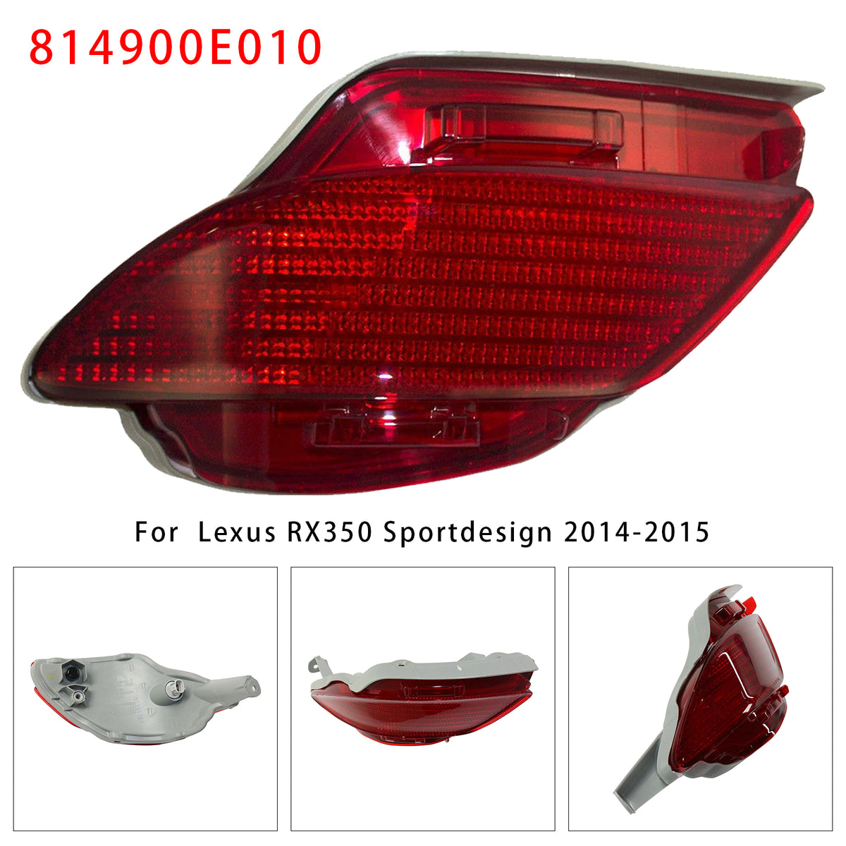 2014-2015 Lexus RX350 Sportdesign Left Rear Bumper Reflector 81490-0E010 81490 0E010 Generic
