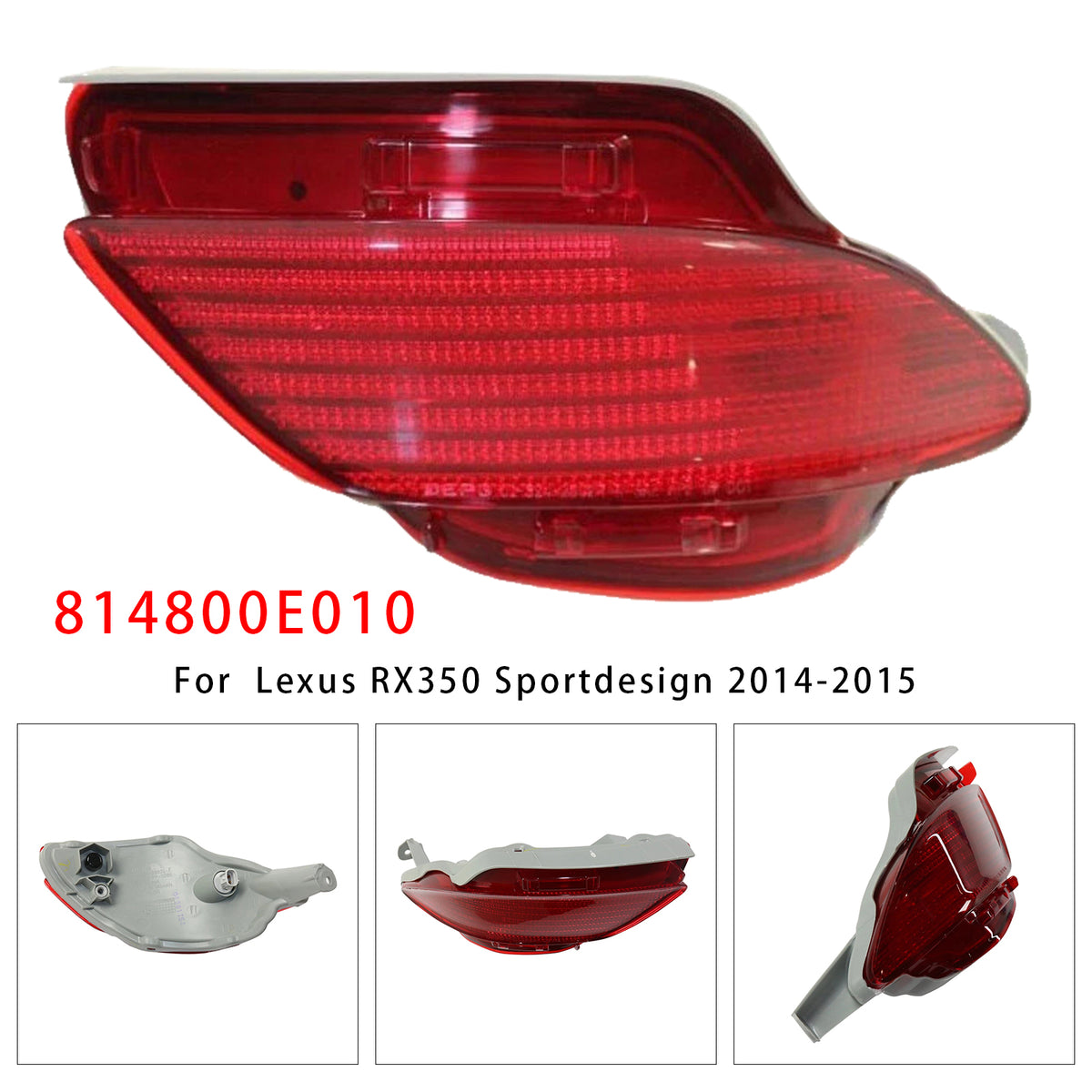 2014-2015 Lexus RX350 Sportdesign Right Rear Bumper Reflector 814800E010 81480-0E010 Generic