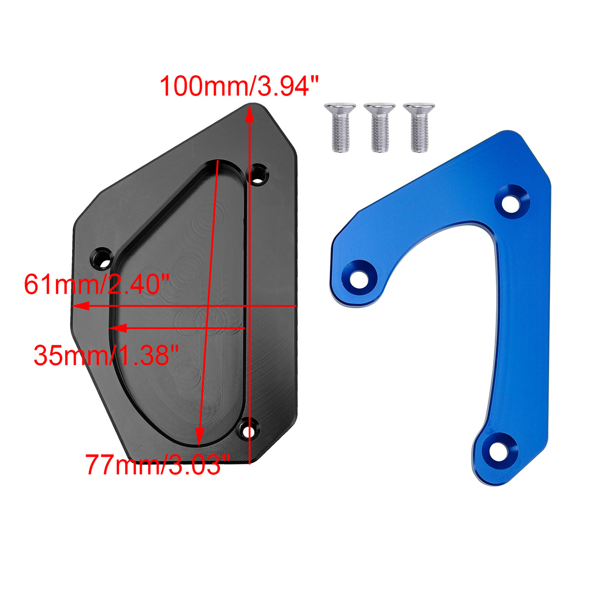 Kickstand Enlarge Plate Pad fit for Suzuki V-strom 650 DL650 XT 2011-2024 Blue
