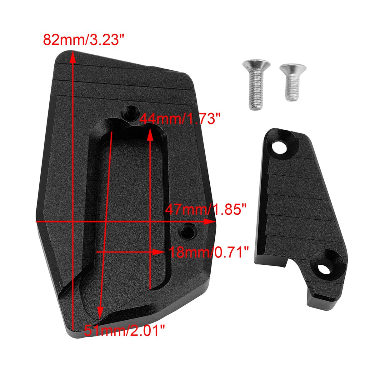 Extension Brake Foot Pedal Enlarger Pad fit for BMW BMW K1600B K1600GA 18-25 Black