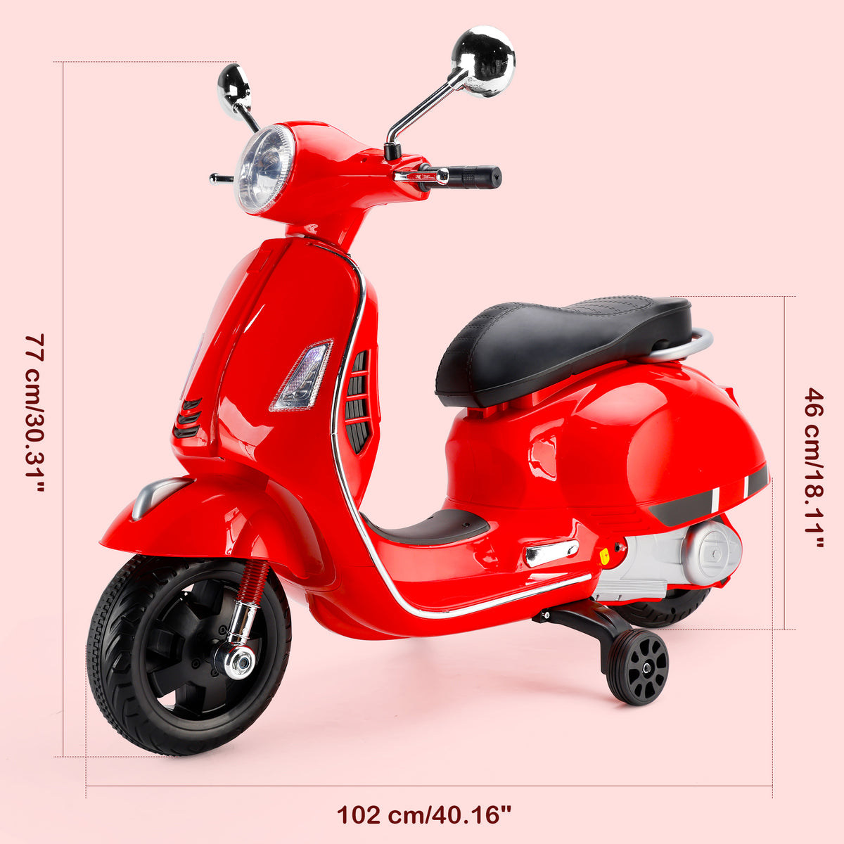 Dual Electric 6V Ride On Motorcycle Toy Car For Kid 3 Wheeler Toy Car Red
