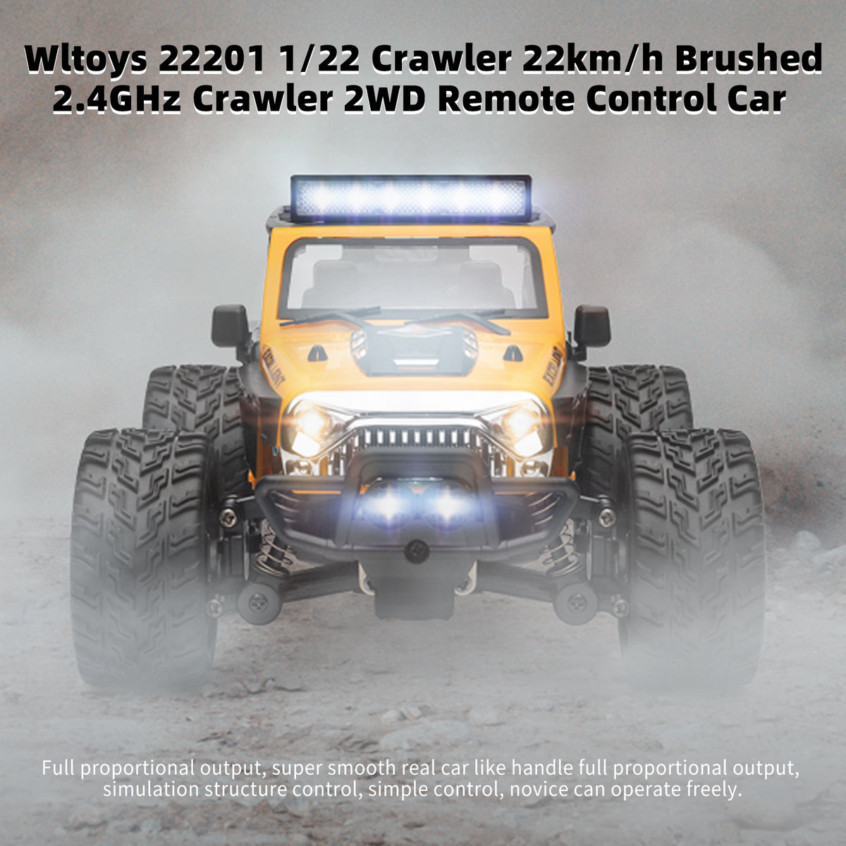 Wltoys 22201 1/22 Crawler 22km/h Brushed 2.4GHz Crawler 2WD Remote Control Car